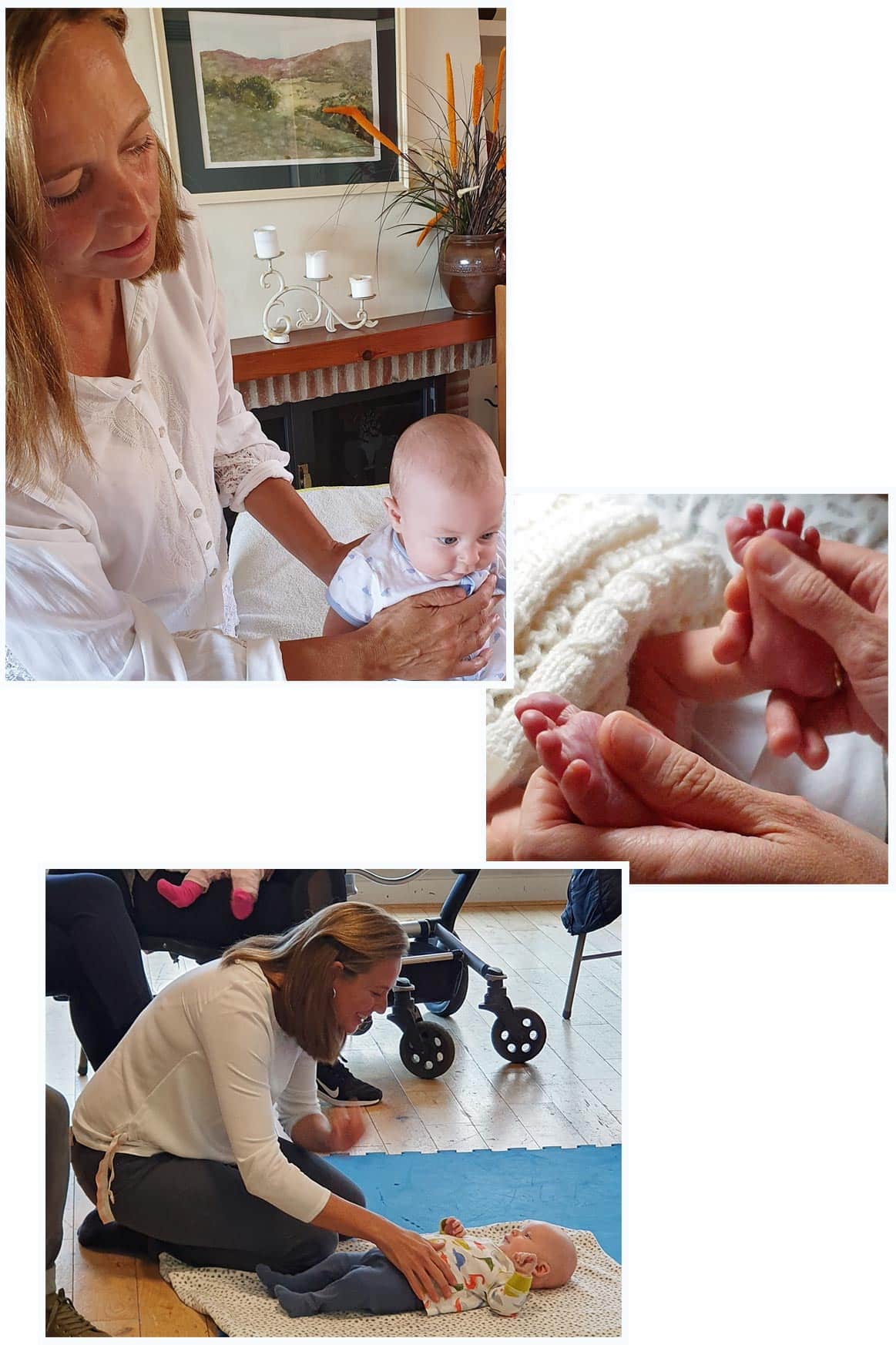 Belén working with babies